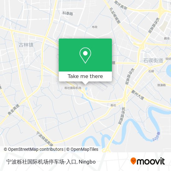 宁波栎社国际机场停车场-入口 map
