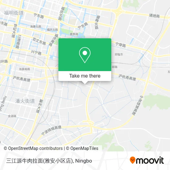 三江源牛肉拉面(雅安小区店) map