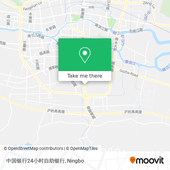 中国银行24小时自助银行 map