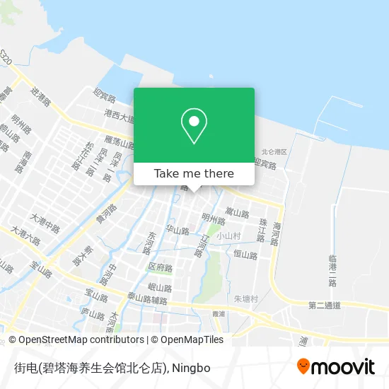 街电(碧塔海养生会馆北仑店) map