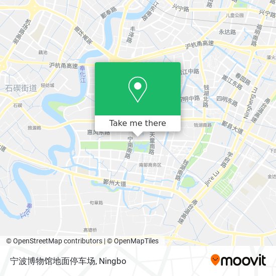 宁波博物馆地面停车场 map