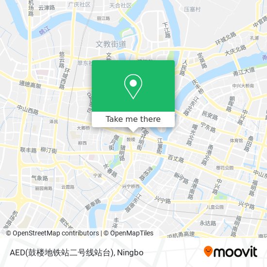 AED(鼓楼地铁站二号线站台) map