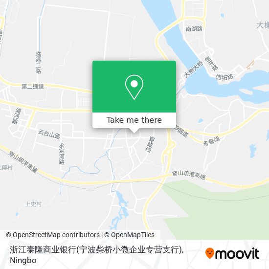 浙江泰隆商业银行(宁波柴桥小微企业专营支行) map