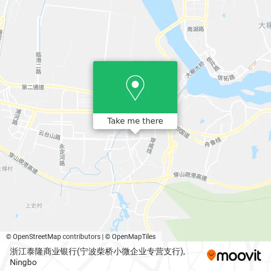 浙江泰隆商业银行(宁波柴桥小微企业专营支行) map