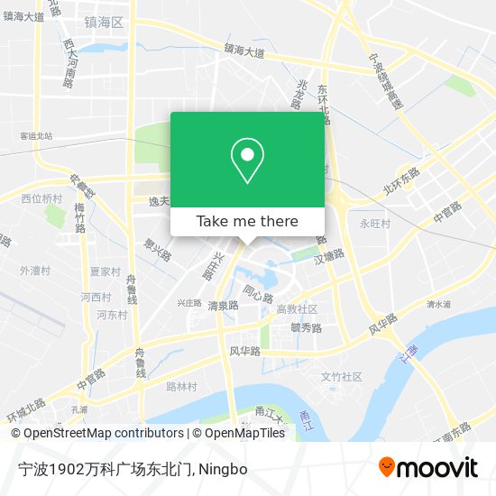 宁波1902万科广场东北门 map