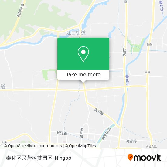 奉化区民营科技园区 map