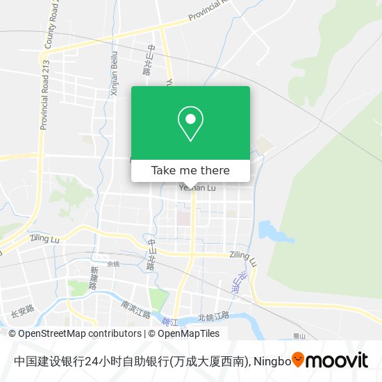 中国建设银行24小时自助银行(万成大厦西南) map
