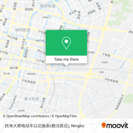 跨海大桥电动车以旧换新(横泾路店) map