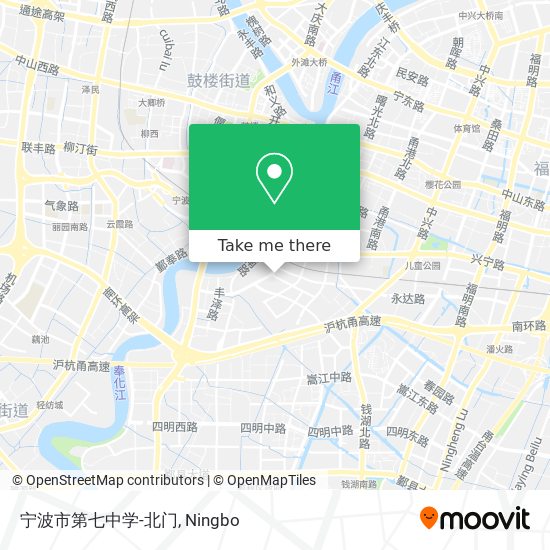 宁波市第七中学-北门 map