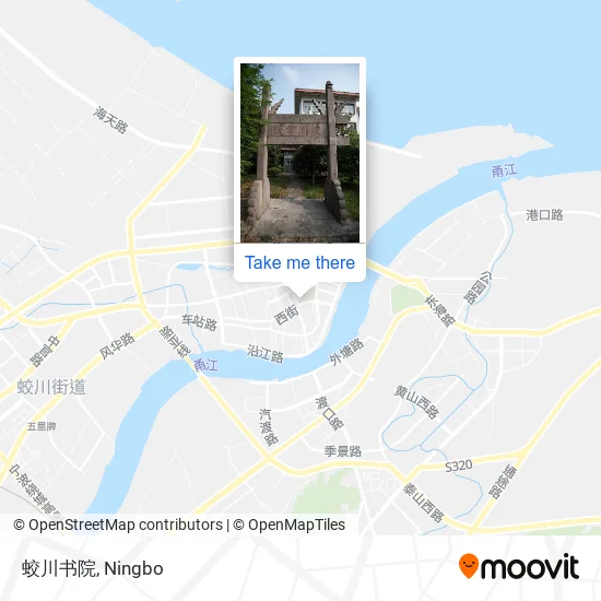 蛟川书院 map
