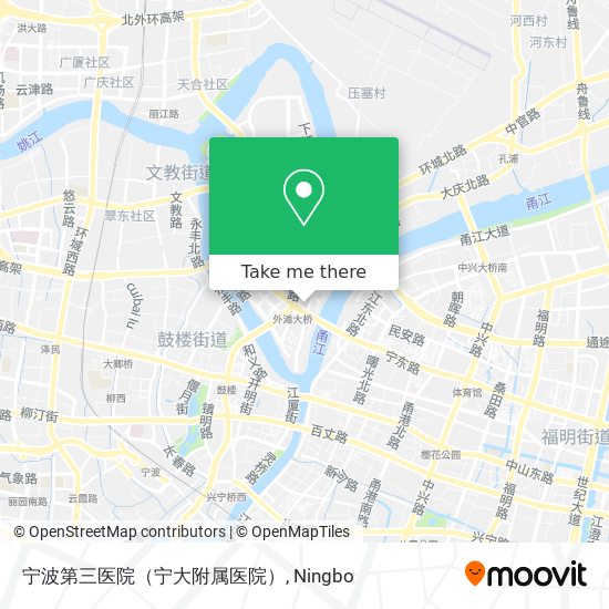 宁波第三医院（宁大附属医院） map