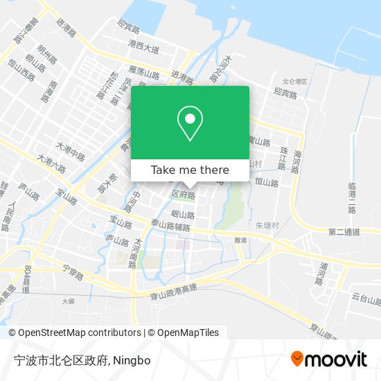 宁波市北仑区政府 map