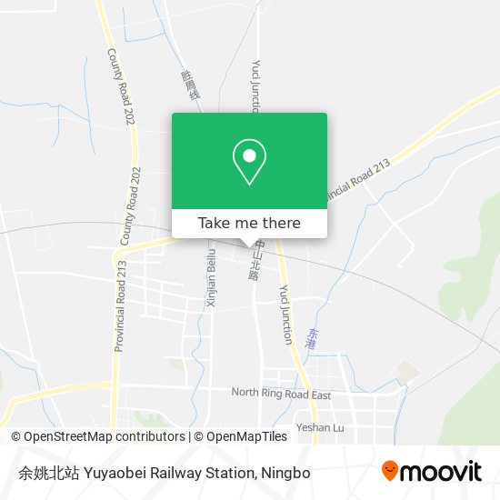 余姚北站 Yuyaobei Railway Station map