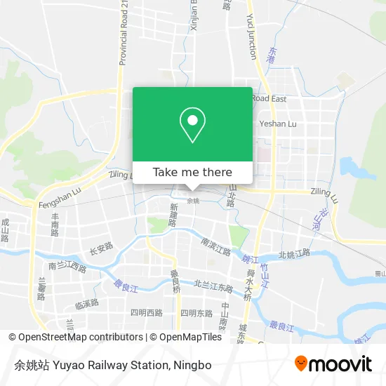余姚站 Yuyao Railway Station map