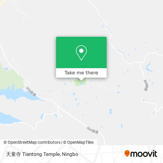 天童寺 Tiantong Temple map