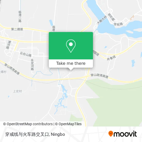穿咸线与火车路交叉口 map