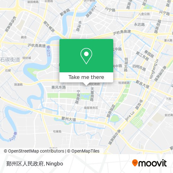 鄞州区人民政府 map