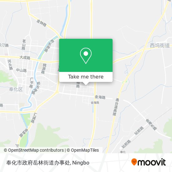 奉化市政府岳林街道办事处 map