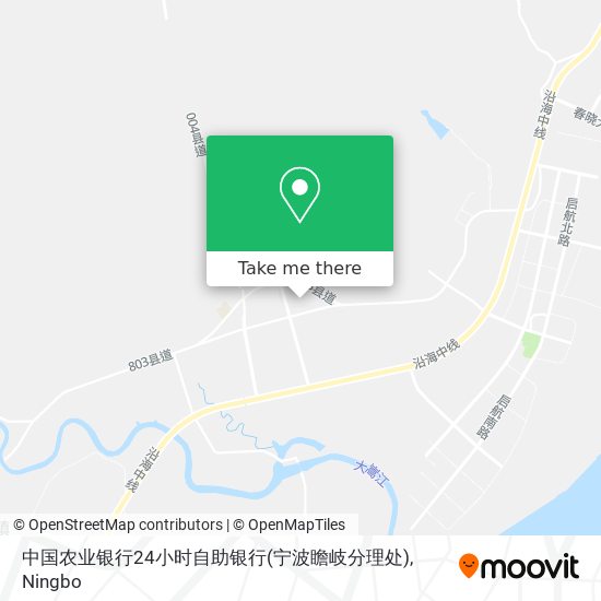 中国农业银行24小时自助银行(宁波瞻岐分理处) map