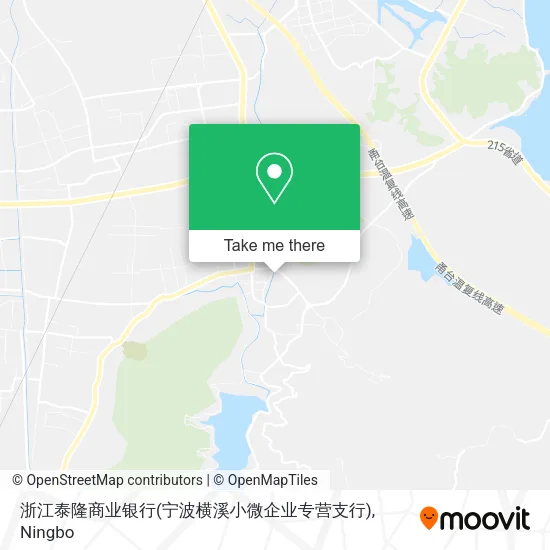 浙江泰隆商业银行(宁波横溪小微企业专营支行) map