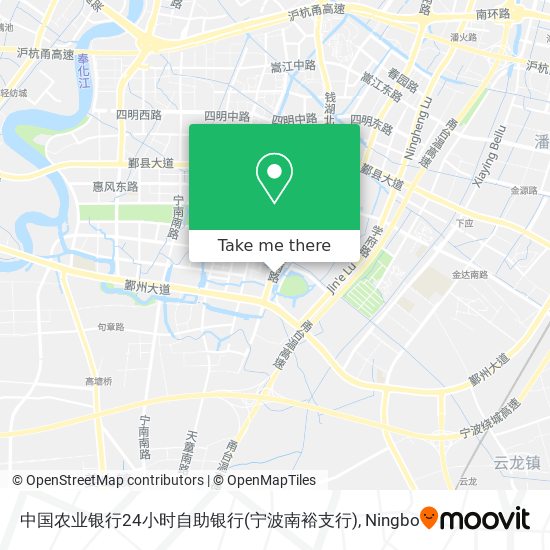 中国农业银行24小时自助银行(宁波南裕支行) map