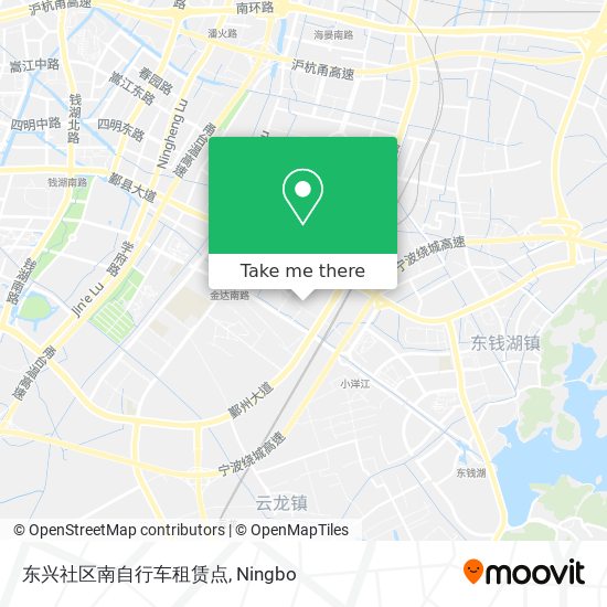 东兴社区南自行车租赁点 map