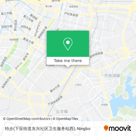 特步(下应街道东兴社区卫生服务站西) map