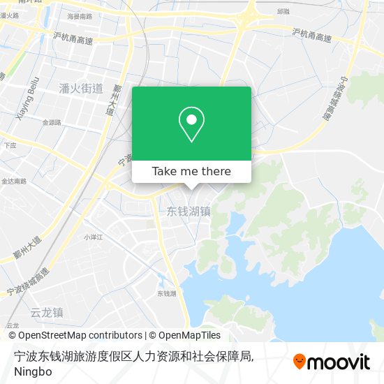 宁波东钱湖旅游度假区人力资源和社会保障局 map