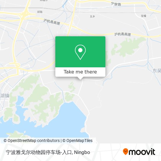 宁波雅戈尔动物园停车场-入口 map