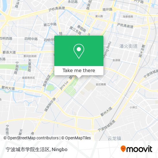 宁波城市学院生活区 map