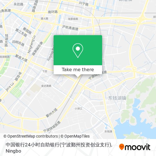 中国银行24小时自助银行(宁波鄞州投资创业支行) map