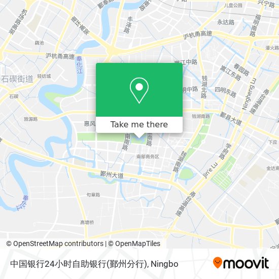 中国银行24小时自助银行(鄞州分行) map