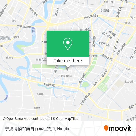 宁波博物馆南自行车租赁点 map