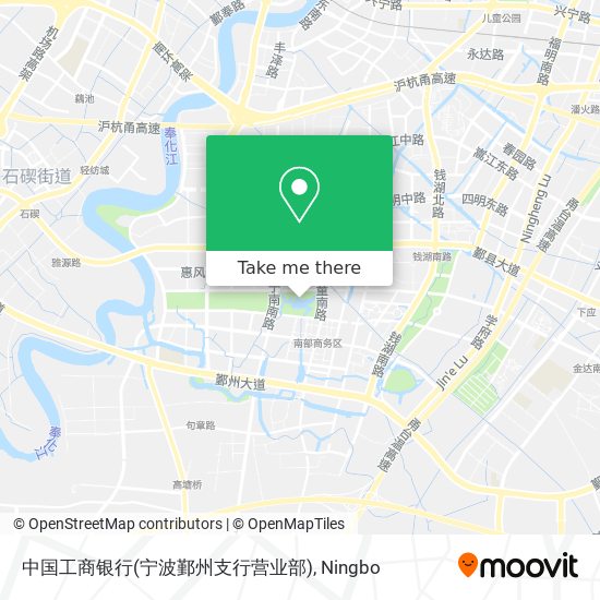 中国工商银行(宁波鄞州支行营业部) map