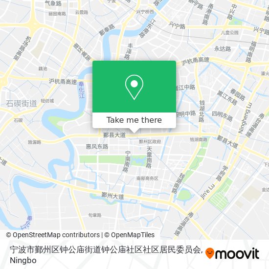 宁波市鄞州区钟公庙街道钟公庙社区社区居民委员会 map