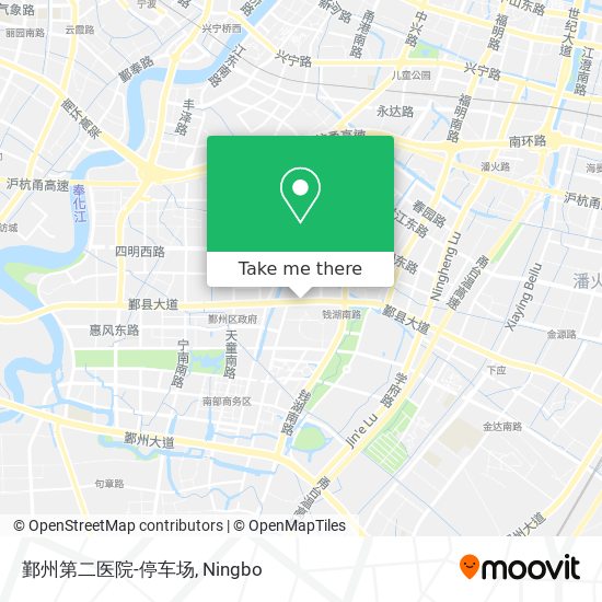 鄞州第二医院-停车场 map