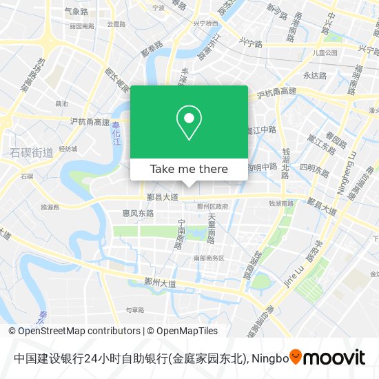 中国建设银行24小时自助银行(金庭家园东北) map