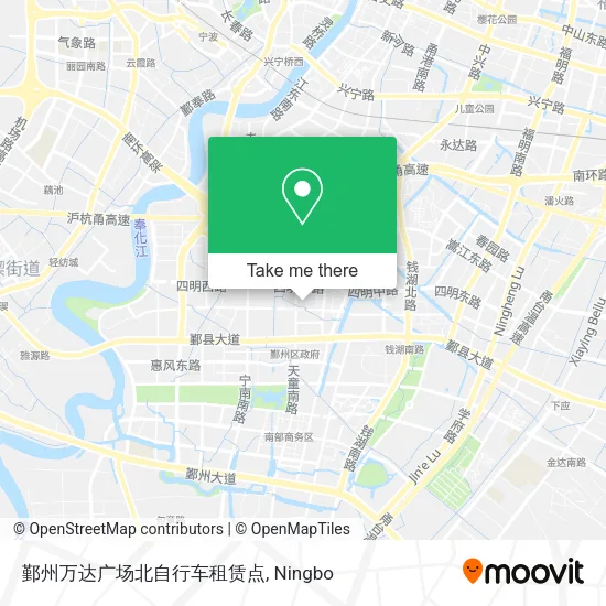 鄞州万达广场北自行车租赁点 map
