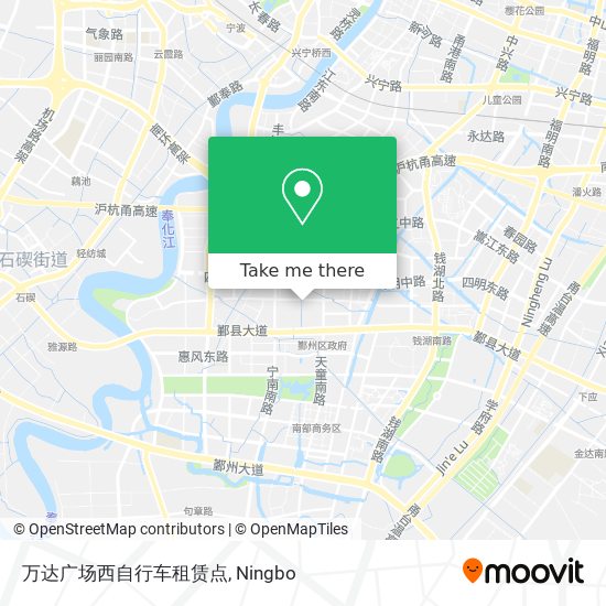 万达广场西自行车租赁点 map