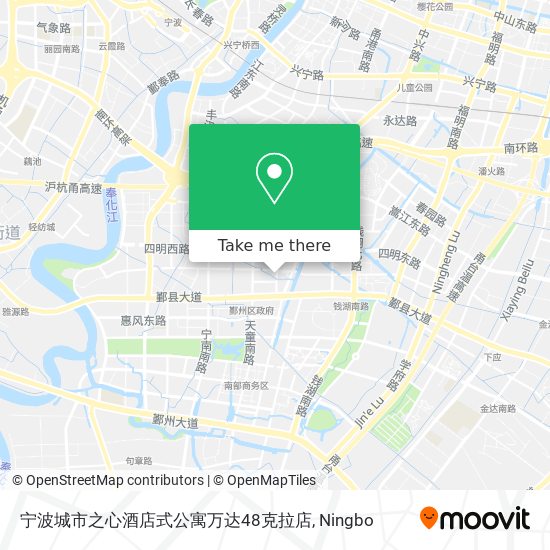 宁波城市之心酒店式公寓万达48克拉店 map