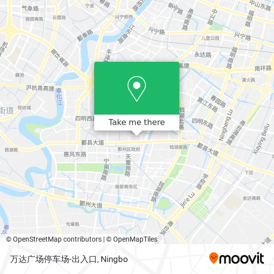 万达广场停车场-出入口 map