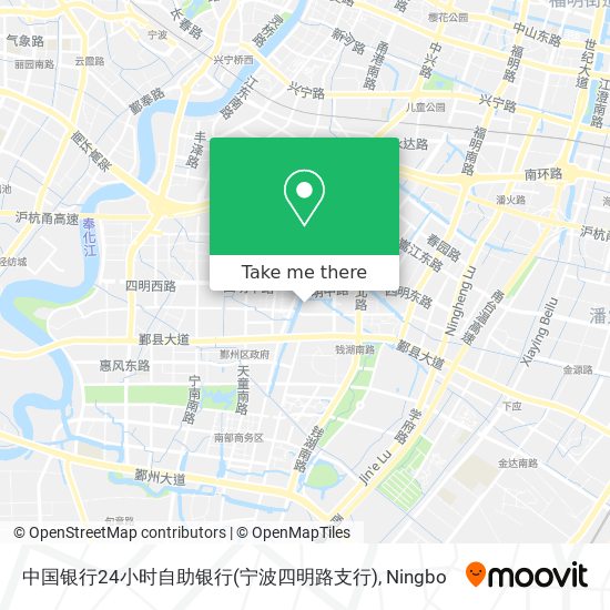 中国银行24小时自助银行(宁波四明路支行) map