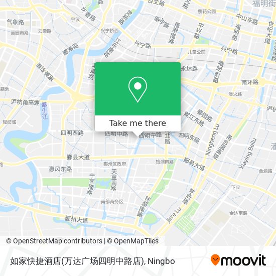 如家快捷酒店(万达广场四明中路店) map