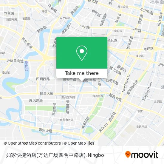 如家快捷酒店(万达广场四明中路店) map