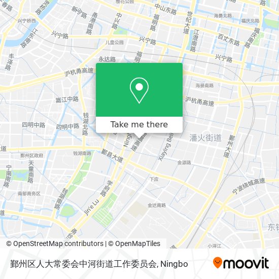 鄞州区人大常委会中河街道工作委员会 map