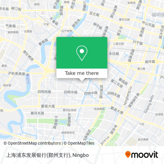 上海浦东发展银行(鄞州支行) map