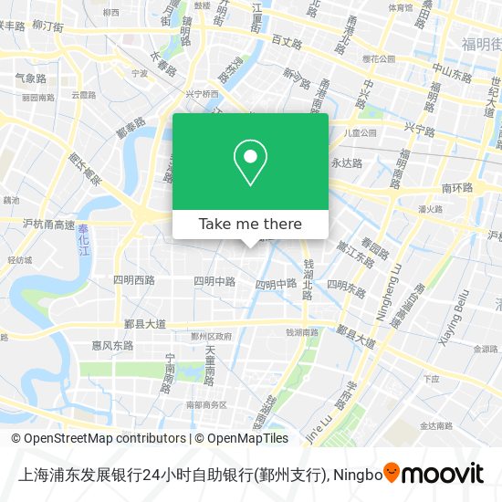 上海浦东发展银行24小时自助银行(鄞州支行) map