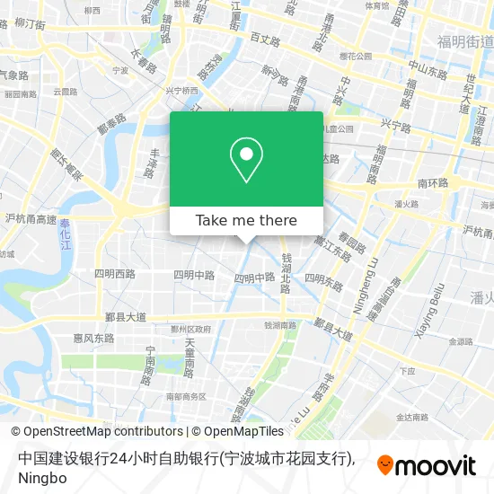 中国建设银行24小时自助银行(宁波城市花园支行) map