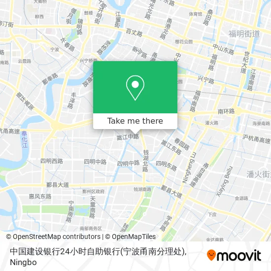 中国建设银行24小时自助银行(宁波甬南分理处) map
