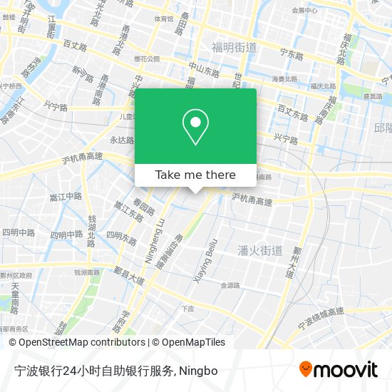 宁波银行24小时自助银行服务 map